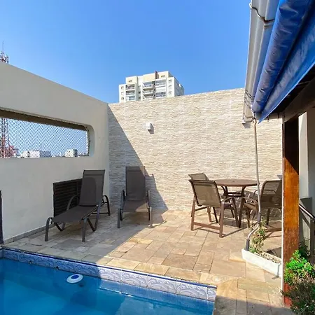 Cobertura De 3 Quartos Com Churrasqueira E Piscina Guaruja Exterior photo